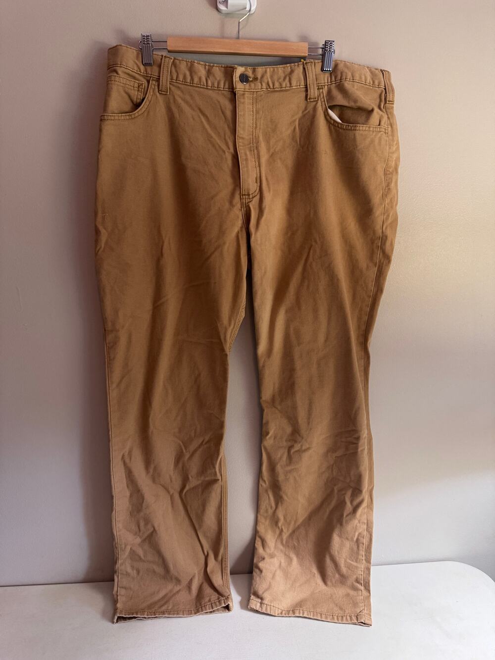 Carhartt Men’s 40x30 Rugged Flex Relaxed Fit Canvas Work Pants Brown NWT